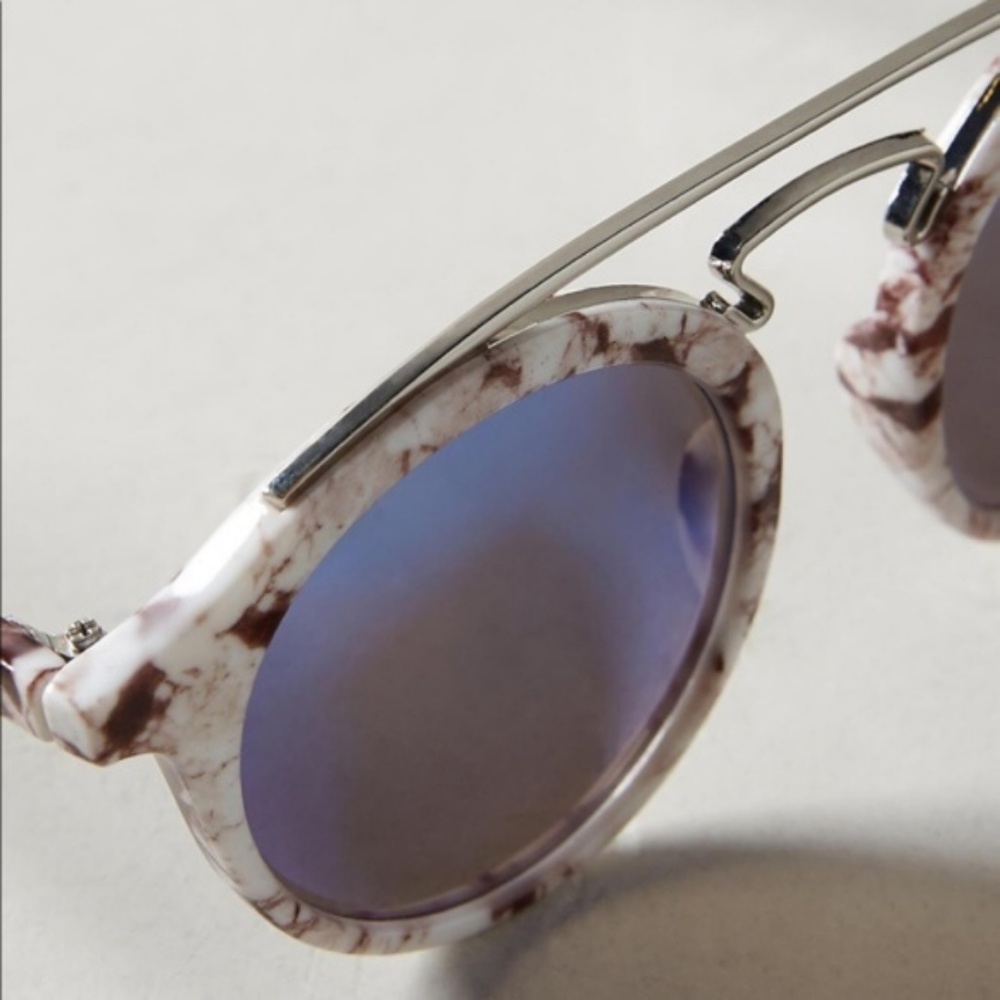 Anthro Everest Marbled Aviator Sunglasses - Picture 3 of 7